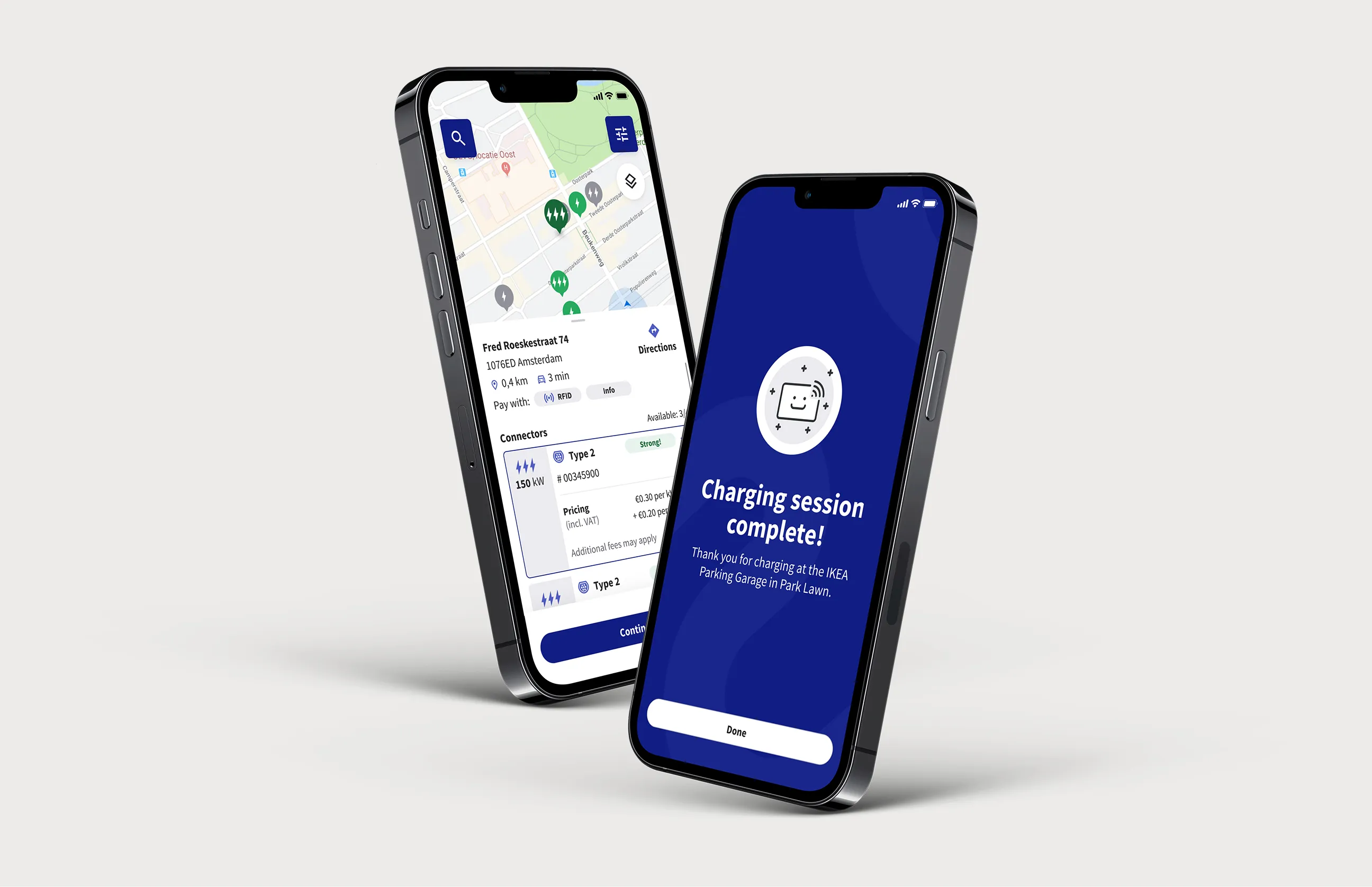 EVBox mobile app launch showing electric vehicle charging station finder