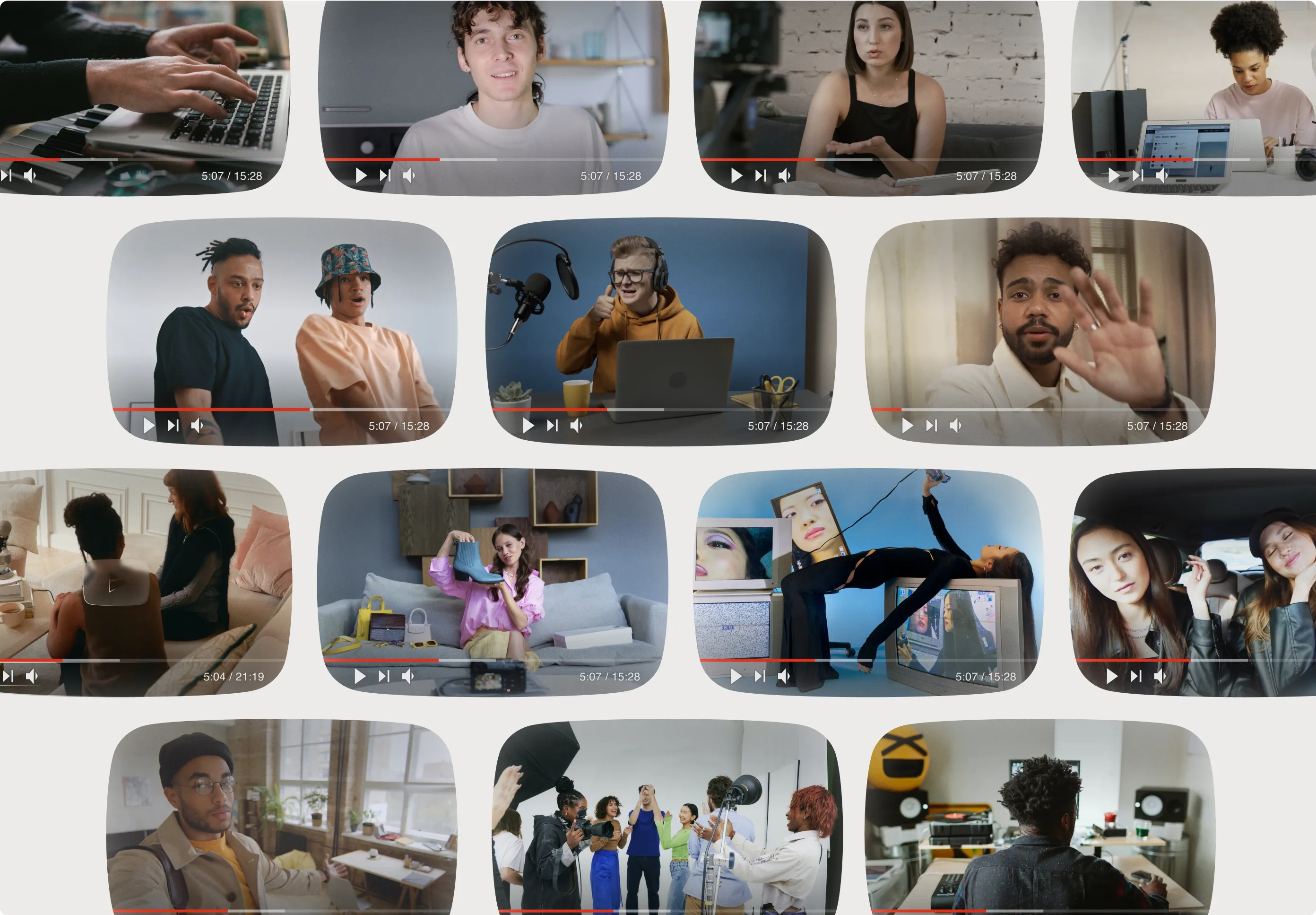 Everbloom creator investment platform featuring popular YouTubers and content creators