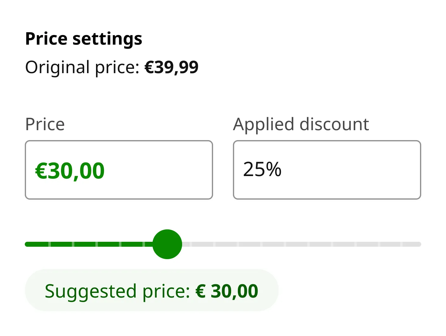 Screenshot of IKEA iRecover price advice